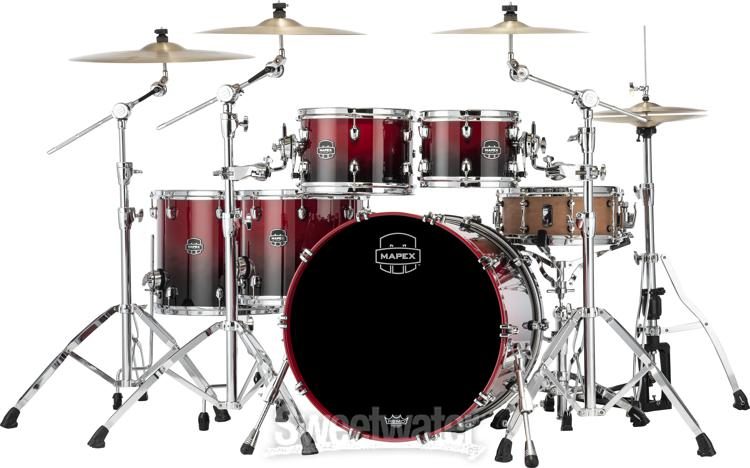 Mapex Saturn 5-piece Studioease Shell Pack - Scarlet Fade | Sweetwater