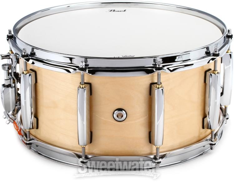Pearl Session Studio Select Snare Drum - 6.5 inches x 14 inches, Gloss Natural Birch