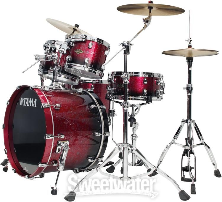 Tama Starclassic Walnut/Birch WBS42S 4-piece Shell Pack - Molten Dark  Raspberry Fade