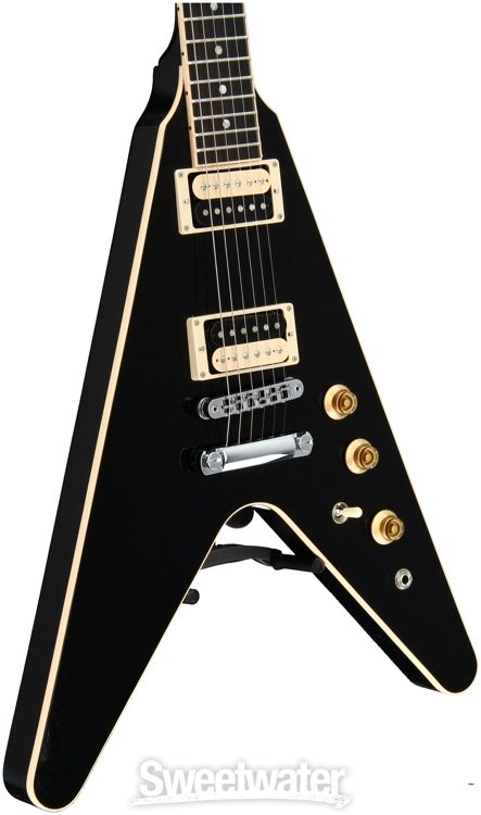 Gibson Flying V 2016, Traditional - Ebony, Chrome Hardware