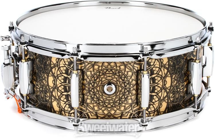 Pearl Masters Maple Complete Snare Drum - 14 x 5.5 inch - Cain and Abel  Graphic
