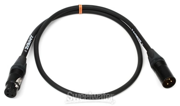 JUMPERZ JZGM ZipLine Gold Microphone Cable - 3 foot | Sweetwater