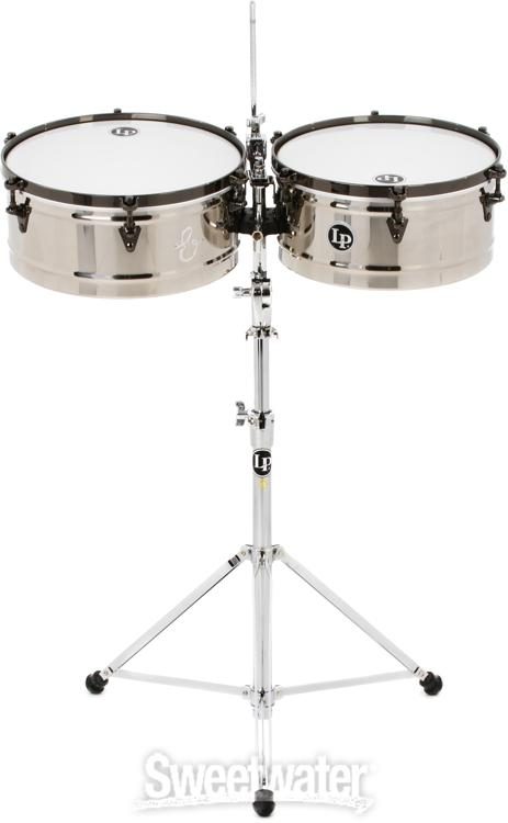 LP LP1415-EC 14/15 Steel Black Nickel Hardware E-Class Timbales