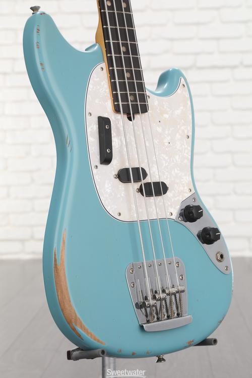 Fender JMJ Mustang Bass FadedDaphneBlue