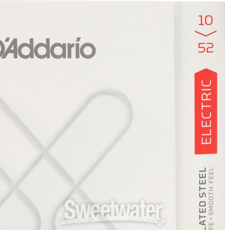 D'Addario XSE1052 Nickel-plated Steel-coated Electric Guitar Strings  .010-.052 Light Top/Heavy Bottom Sweetwater
