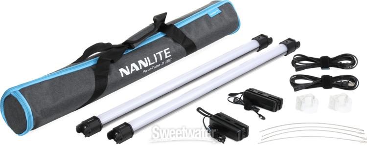 Nanlite PavoTube II 15C 2-foot LED Tube Light and Accessories - 2-pack