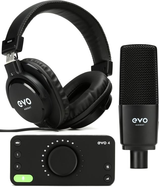 Audient EVO Start Recording Bundle - 2x2 USB/iOS Recording System