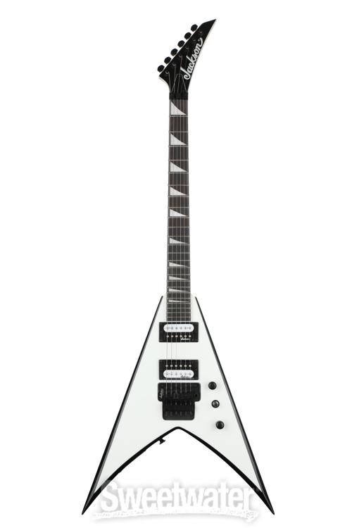 Jackson JS Series King V JS32 - White with Black Bevels | Sweetwater