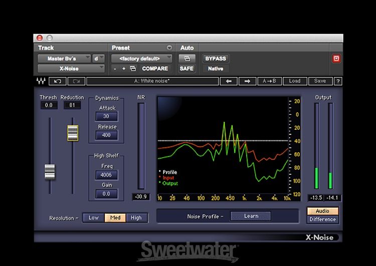 Waves X-Noise Noise Removal Plug-In Reviews | Sweetwater