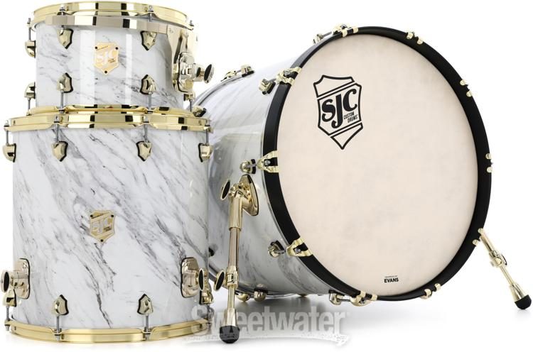 SJC Custom Drums Providence Series 3-piece Shell Pack - Calcutta White