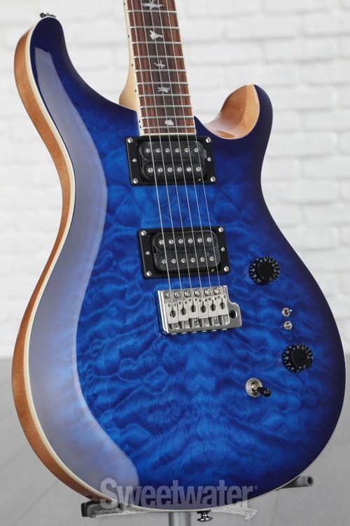 PRS SE Custom 24-08 Electric Guitar - Faded Blue Burst, Sweetwater