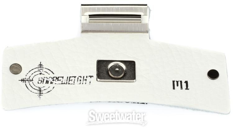 Snareweight M1b Leather Tone Control Dampener White Sweetwater