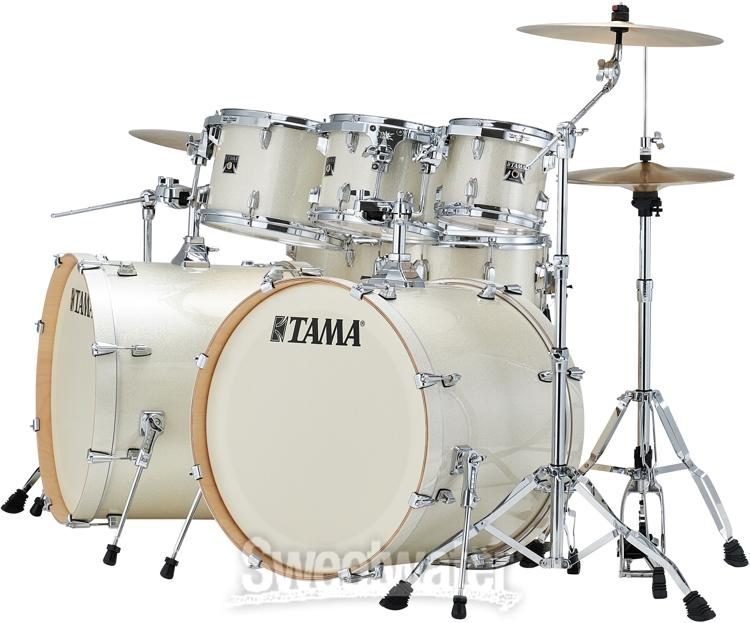 Tama Limited-edition Superstar Classic 8-piece Shell Pack - Vintage White  Sparkle