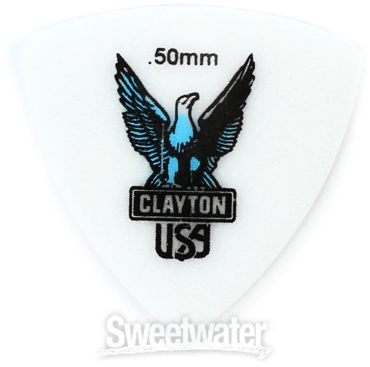 Clayton Acetal Rounded Triangle Picks 12-pack .50mm