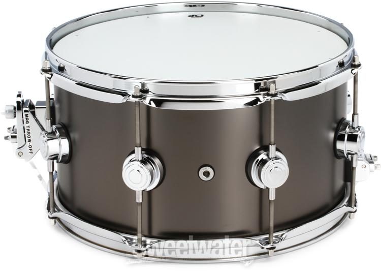 DW Collector's Series Metal Snare Drum - 7 x 13 inch - Satin Black Over  Brass