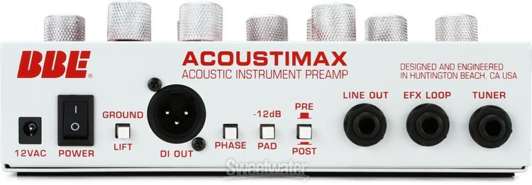 BBE Acoustimax Acoustic Instrument Preamp Pedal | Sweetwater