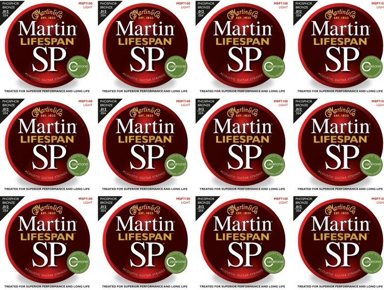 Martin msp7100 sp lifespan phosphor bronze light acoustic on sale guitar strings