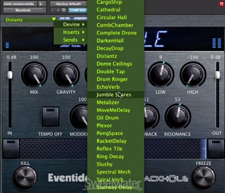 Eventide Blackhole Reverb Plug-in Reviews | Sweetwater