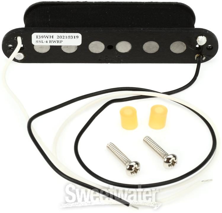 Seymour Duncan SSL-4 Quarter Pound Flat Pole Middle (RWRP) Strat Single  Coil Pickup - Black