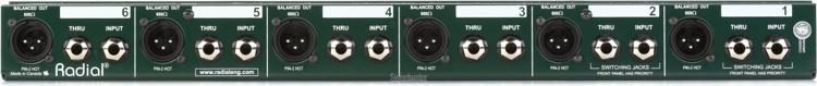 Radial JD6 6-channel Passive Instrument Direct Box | Sweetwater