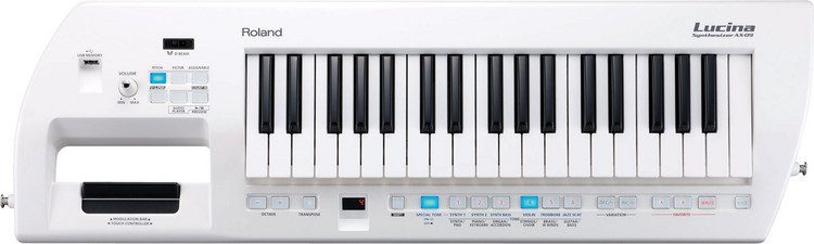 Roland Lucina AX-09 37-Key Keytar Synthesizer - Pearl White