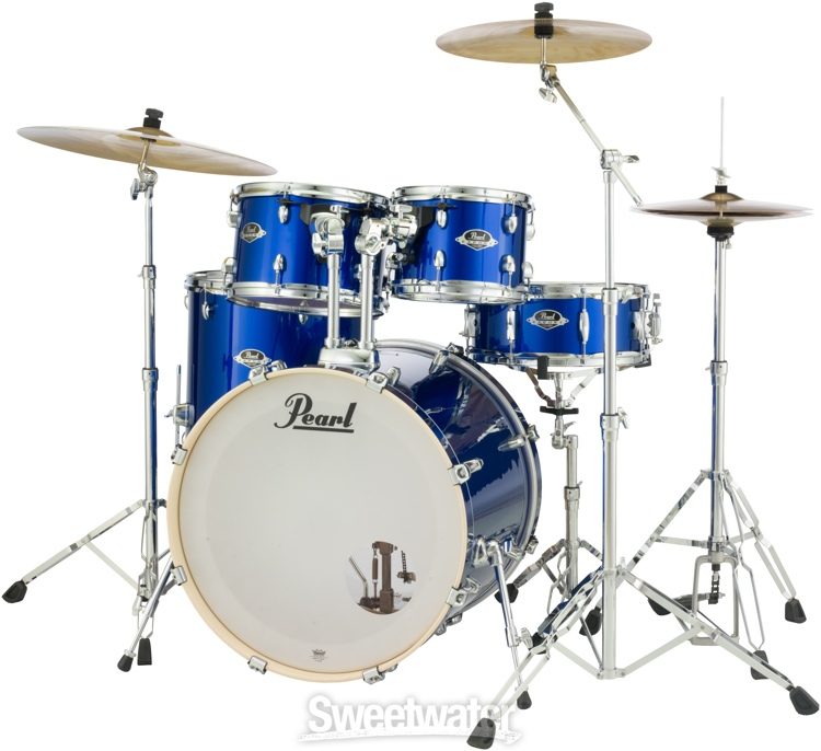 Pearl Export EXX725S/C 5-piece Drum Set with Snare Drum - High Voltage Blue