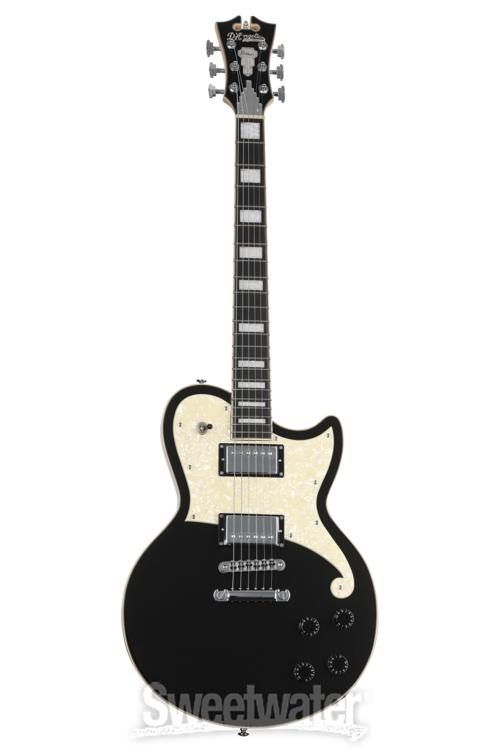 D'Angelico Premier Atlantic Electric Guitar - Black Flake with Stopbar  Tailpiece