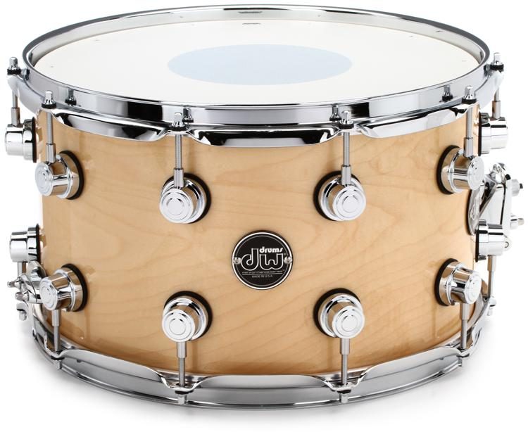 DW Performance Series Snare Drum - 8 x 14 inch - Natural Lacquer