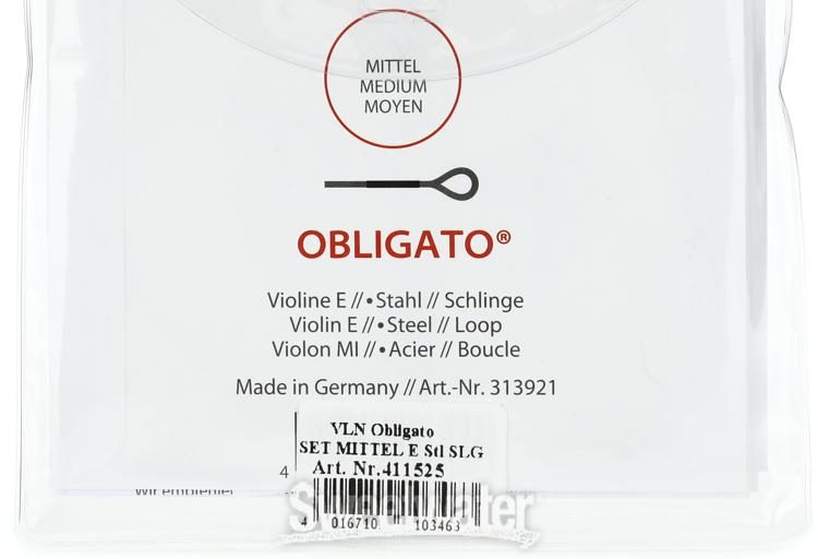 Pirastro Obligato Violin String Set - 4/4 Size Loop-end E | Sweetwater