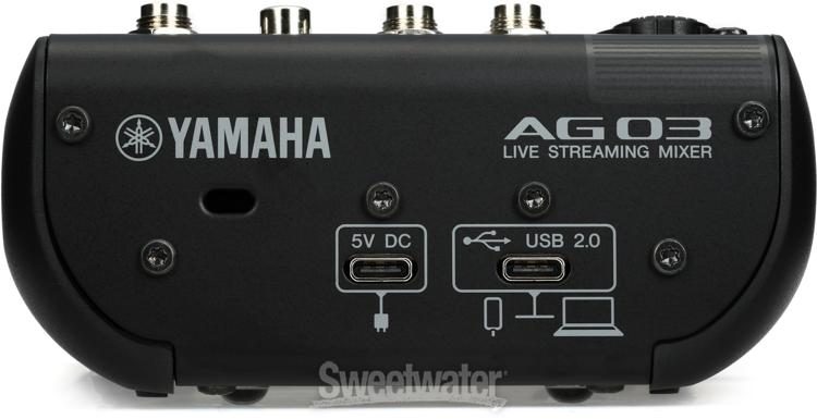 Yamaha AG03Mk2 LSPK USB Loopback Livestreaming Kit - Black