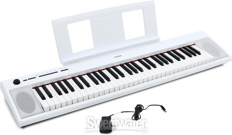 Yamaha Piaggero NP-12 61-key Piano with Speakers and PA130 Power Adapter -  White