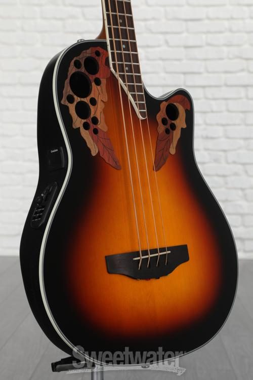 Ovation Celebrity Elite Plus CEB44-1N Mid-depth Acoustic-electric Bass  Guitar - New England Burst