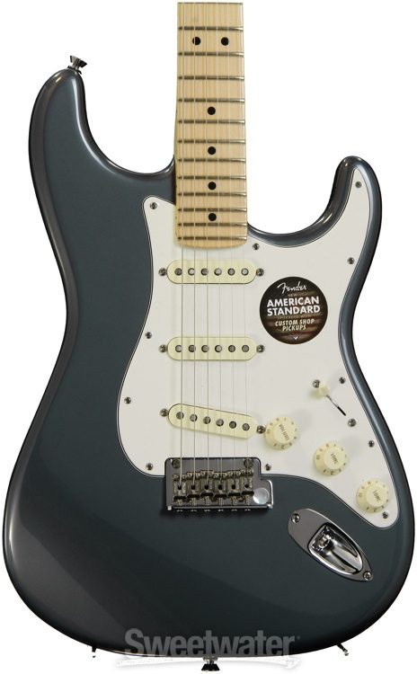 Lightning Wide range periscope Fender American Standard Stratocaster (2012) - Charcoal Frost Metallic with  Maple Fingerboard | Sweetwater