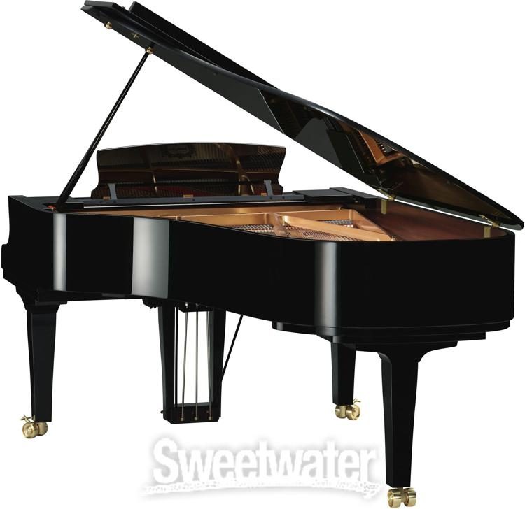 Yamaha S6X Acoustic Grand Piano - Polished Ebony | Sweetwater