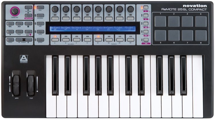 【中古・動作確認済】Novation ReMOTE 25 SL COMPACT Novation ReMOTE SL Compact 25 - 25-Key | Sweetwater
