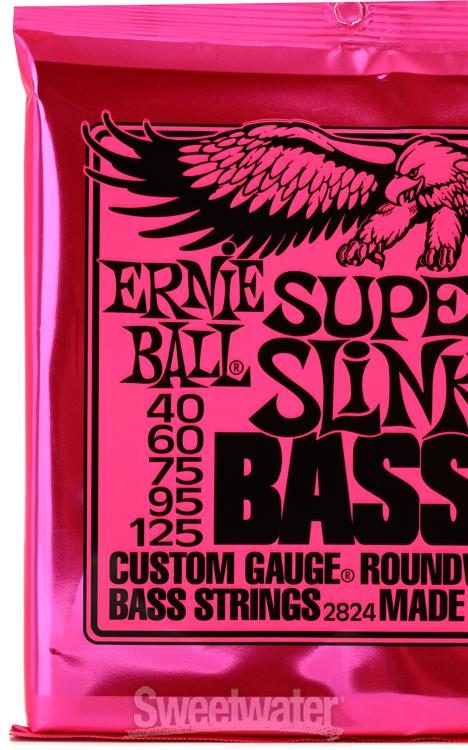 Ernie Ball 2824 Super Slinky Nickel Wound Electric Bass Guitar Strings -  .040-.125 5-string | Sweetwater