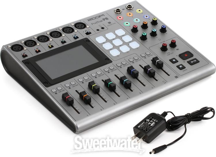 Zoom PodTrak P8 8-channel Podcasting Mixer | Sweetwater