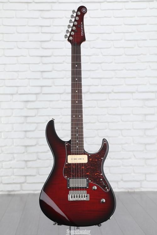 Yamaha PAC611VFM Pacifica Electric Guitar - Dark Red Burst 