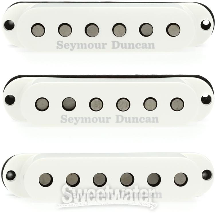 Seymour Duncan SSL-5 Custom Staggered Pole Strat Single Coil 3-piece Pickup  Set - White