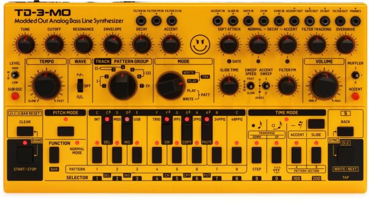 Behringer TD-3-MO-AM Analog Bass Line Synthesizer with Decksaver