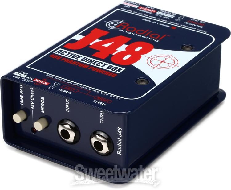 Radial J48 1-channel Active 48v Direct Box | Sweetwater