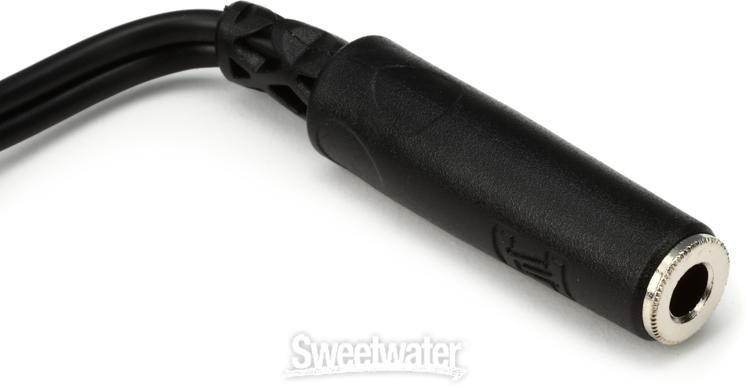 Hosa YPP-308 Y Cable - 1/4 inch TRS Female to Dual 1/4 inch TRS Male