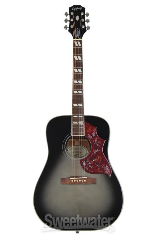 Epiphone Hummingbird Studio Acoustic-electric - Trans Ebony Sweetwater  Exclusive