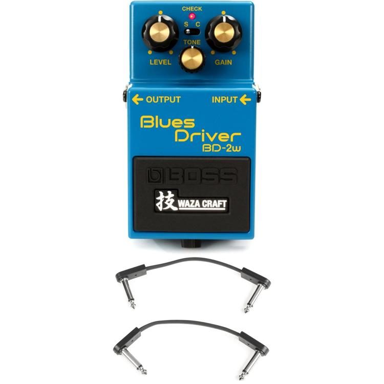 BD-2W Waza Craft Blues Driver Pedal with 3 Patch Cables | Sweetwater