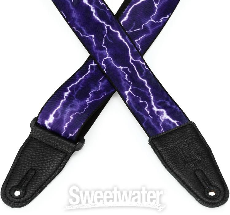 MP 2 Printed Polyester Guitar Strap - Lightning Storm - Sweetwater