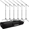 Photo of On-Stage MS7701B Euro Boom Microphone Stand 6-pack Bundle with Carry Bag