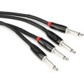 Photo of Roland RCC-10-2814 Black Series Interconnect Cable - Dual 1/4-inch TS to Dual 1/4-inch TS - 10 foot