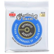 Martin MA190 Authentic Acoustic Superior Performance 80/20 Bronze Guitar Strings - .012-.054 Light 12-string ?>