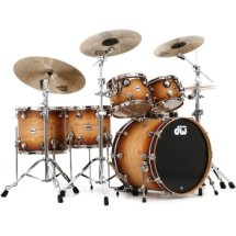 DW Collector's Series Pure Oak 5-piece Shell Pack - Satin Natural to Burnt Toast Burst ?>