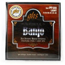 GHS PF120 Stainless Steel Banjo Loop End Strings - .011-.042 Light 6-string ?>